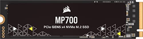 Corsair MP700 2TB PCIe Gen5 x4 NVMe 2.0 M.2 SSD - High-Density TLC NAND - M.2 2280 - DirectStorage-Kompatibel - Bis zu 10.000MB/sec - PCIe Gen4 & Gen3 Abwärtskompatibel - Schwarz von Corsair