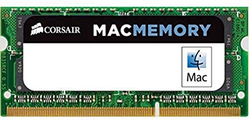 Corsair Mac Memory SODIMM 4GB (1x4GB) DDR3 1333MHz CL9 Speicher für Mac-Systeme, Apple-Qualifiziert - Schwarz von Corsair