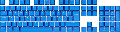 Corsair PBT DOUBLE-SHOT PRO-Tastenkappen-Mod-Kit (Double-Shot-PBT-Tastenkappen, Untere Reihe im Standardlayout, Strukturierte Oberfläche, 1,5 mm Wandstärke, O-Ring-Dämpfer Inbegriffen) ELGATO Blau von Corsair