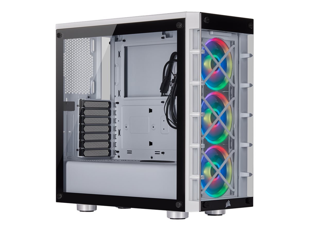 Corsair PC-Gehäuse CORSAIR Midi Crystal 465X Tempered Glass Smart Case (W) von Corsair