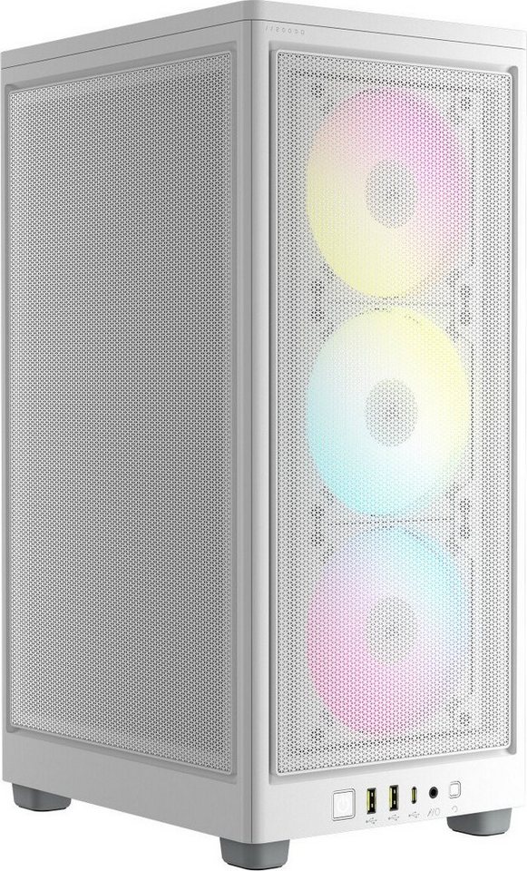 Corsair PC-Gehäuse iCUE 2000D RGB AIRFLOW Mini-ITX Case, White von Corsair