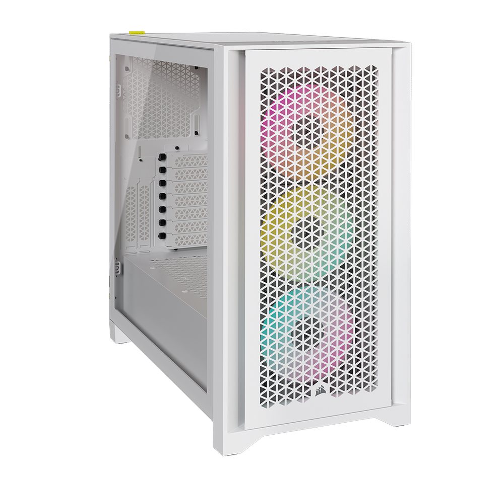 Corsair PC-Gehäuse iCUE 4000D RGB Airflow Mid-Tower, True White von Corsair