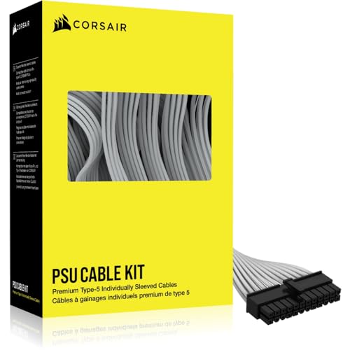 Corsair Premium Einzeln ummantelte Typ-5 PSU-Kabel - Starter-Kit - Weiß von Corsair