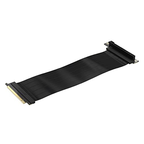 Corsair Premium-PCIe 4.0 x16-Verlängerungskabel, 300 mm, EMI-geschirmt, 90° weiblicher PCIe-Anschluss, abwärtskompatibel mit PCIe 3.0-Systemen, Schwarz von Corsair