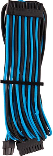 Corsair Premium Sleeved 24 pin-Polig-ATX-Kabel Typ4 (Generation 4-Serie) Blau/Schwarz von Corsair