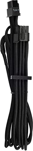 Corsair Premium Sleeved Netzteil 6+2 pin-Polig-PCIe-Single-Kabel Typ4 (Generation 4-Serie) schwarz von Corsair