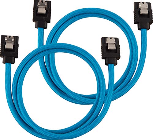 Corsair Premium Sleeved SATA 3 Kabel (6Gbps, 60 cm) Blau von Corsair