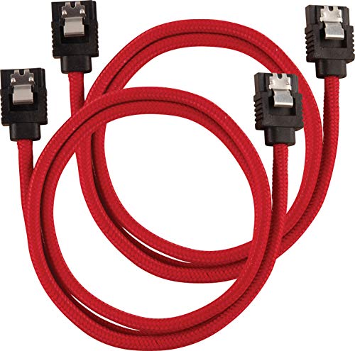 Corsair Premium Sleeved SATA 3 Kabel (6Gbps, 60 cm) Rot von Corsair