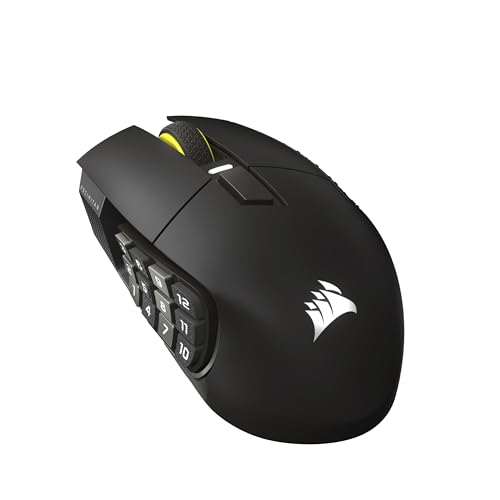 Corsair Scimitar Elite Wireless SE MMO Gaming Maus – 33.000 DPI, 16 Programmierbare Tasten, Einstellbarer Key Slider™, 1K Hyper-Polling, bis zu 150 Std. Akku - PC, PS5, PS4, Xbox, Mac – Gunmetal von Corsair