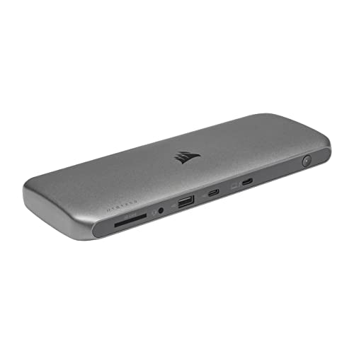 Corsair TBT200 Thunderbolt 4 Dock - Power Delivery bis 96 W - 4 ×-Anschlüsse - Thunderbolt Dock Utility - 4 × USB Typ-A-Anschlüsse -C-Anschluss - SD 4.0-Kartenleser von Corsair