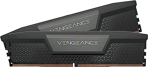 Corsair VENGEANCE DDR5 RAM 32GB (2x16GB) 5200MHz CL40 Intel XMP iCUE Kompatibel Computer Speicher - Schwarz (CMK32GX5M2B5200C40) von Corsair