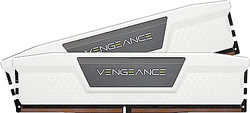 Corsair VENGEANCE DDR5 RAM 32GB (2x16GB) 6400MHz CL32 Intel XMP iCUE Kompatibel Computer Speicher - Weiß (CMK32GX5M2B6400C32W) von Corsair