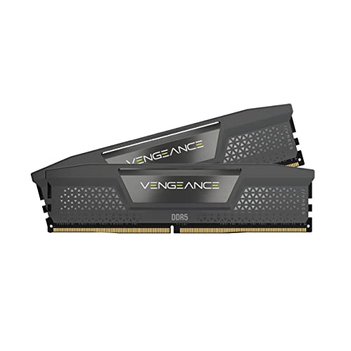 CORSAIR VENGEANCE DDR5 64GB (2x32GB) DDR5 5200MHz CL40 AMD EXPO Intel XMP iCUE Kompatibler Computerspeicher - Grau (CMK64GX5M2B5200Z40) von Corsair