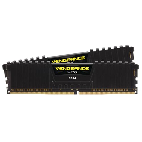 Corsair VENGEANCE LPX DDR4 RAM 32GB (2x16GB) 3200MHz CL16 Intel XMP 2.0 Computerspeicher - Schwarz (CMK32GX4M2E3200C16) von Corsair