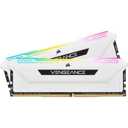 Corsair VENGEANCE RGB PRO SL 32GB (2x16GB) DDR4 3600 (PC4-28800) C18 1.35V Desktop Memory - Weiß von Corsair