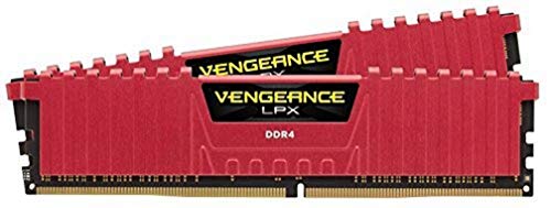 Corsair Vengeance LPX 16GB (2x8GB) DDR4 3000MHz C15 XMP 2.0 High Performance Desktop Arbeitsspeicher Kit, Rot von Corsair