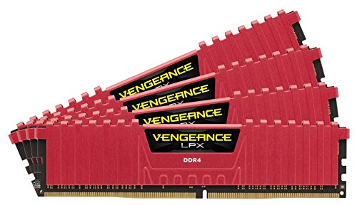 Corsair Vengeance LPX 32GB (4x8GB) DDR4 3600MHz C16 XMP 2.0 High Performance Desktop Arbeitsspeicher Kit (mit Airlfow Fan) rot von Corsair