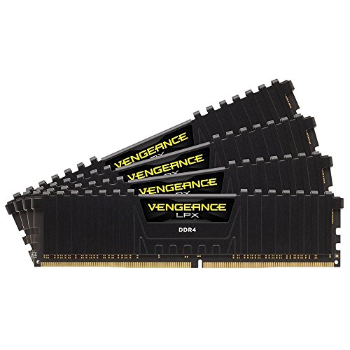 Corsair Vengeance LPX 64GB (4x16GB) DDR4 2666MHz C16 XMP 2.0 High Performance Desktop Arbeitsspeicher Kit, Schwarz von Corsair