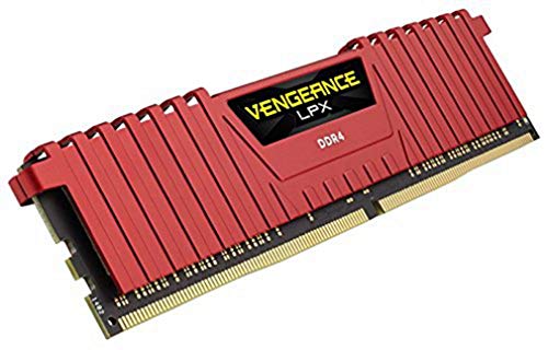 Corsair Vengeance LPX 8GB (1x8GB) DDR4 2400MHz C16 XMP 2.0 High Performance Desktop Arbeitsspeicher, Rot von Corsair
