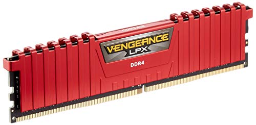 Corsair Vengeance LPX 8GB (2x4GB) DDR4 2133MHz C13 XMP 2.0 High Performance Desktop Arbeitsspeicher Kit, Rot von Corsair