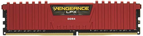 Corsair Vengeance LPX 8GB (2x4GB) DDR4 2666MHz C16 XMP 2.0 High Performance Desktop Arbeitsspeicher Kit, Rot von Corsair