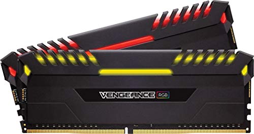 Corsair Vengeance RGB 16GB (2 x 8GB) DDR4 3200MHz C16 XMP 2.0 Enthusiast RGB LED-Beleuchtung Speicherkit, schwarz von Corsair