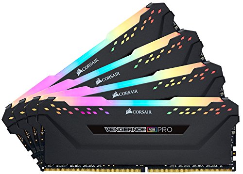 Corsair Vengeance RGB PRO 64 GB (4 x 16 GB) DDR4 3600 (PC4-28800) C18 Desktop-Speicher schwarz von Corsair