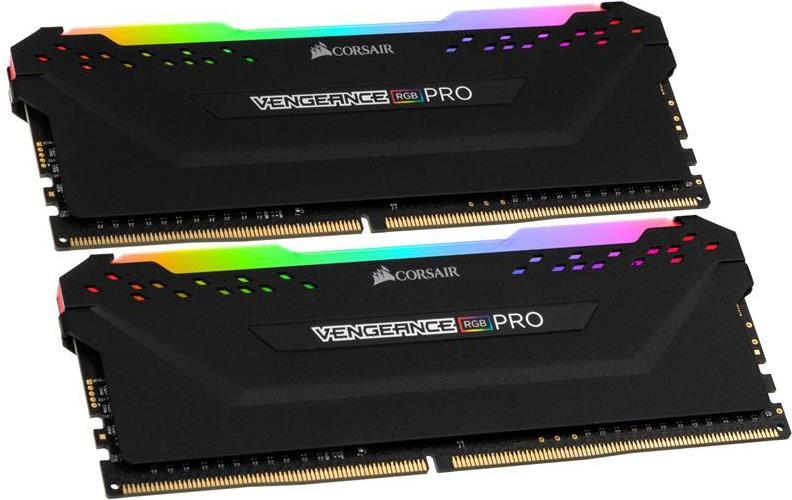 Corsair Vengeance RGB PRO - DDR4 - 32 GB: 2 x 16 GB - DIMM 288-PIN - 3600 MHz / PC4-28800 - CL18 - 1.35 V - ungepuffert - non-ECC - Schwarz (CMW32GX4M2Z3600C18) von Corsair