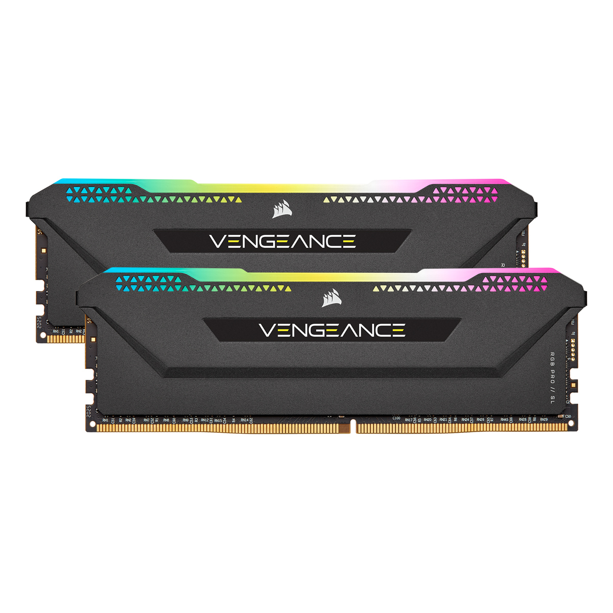 Corsair Vengeance RGB Pro SL Schwarz 32GB Kit (2x16GB) DDR4-3200 CL16 DIMM Arbeitsspeicher, optimiert für AMD von Corsair