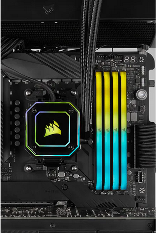 Corsair Vengeance RGB RS - DDR4 - Kit - 64 GB: 2 x 32 GB - DIMM 288-PIN - 3200 MHz / PC4-25600 - CL16 - 1.35 V - ungepuffert - non-ECC - Schwarz (CMG64GX4M2E3200C16) von Corsair