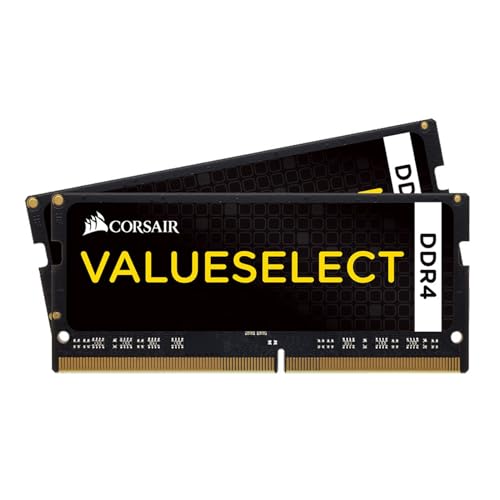 Corsair Vengeance SODIMM 32GB (2x16GB) DDR4 2666MHz CL18 Speicher für Laptop/Notebooks (Unterstützung für Intel Core™ i5 und i7 Prozessoren der 6. Generation) Schwarz von Corsair