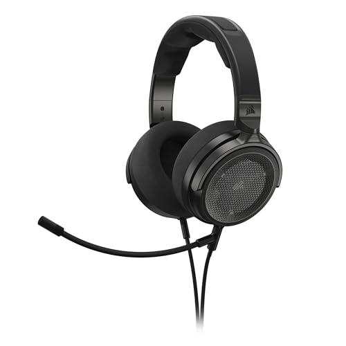 Corsair Virtuoso PRO Kabelgebundenes Open Back Gaming Headset - Abnehmbares Unidirektionales Mikrofon - 50mm Graphene Treiber - 20Hz-40 kHz Frequenzgang - Carbon von Corsair