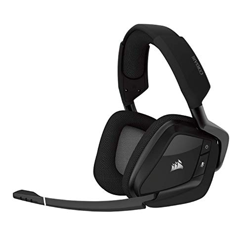 Corsair Void PRO RGB Wireless Gaming Headset – Dolby 7.1 Surround Sound Kopfhörer für PC – Discord Zertifiziert – 50 mm Treiber – Carbon von Corsair