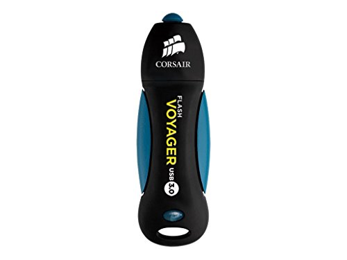 Corsair Voyager 256GB 256GB USB 3.0 (3.1 Gen 1) Typ A Schwarz, Blau USB-Stick - USB-Sticks (256 GB, USB 3.0 (3.1 Gen 1), Typ A, 190 MB/s, Kappe, Schwarz, Blau) von Corsair