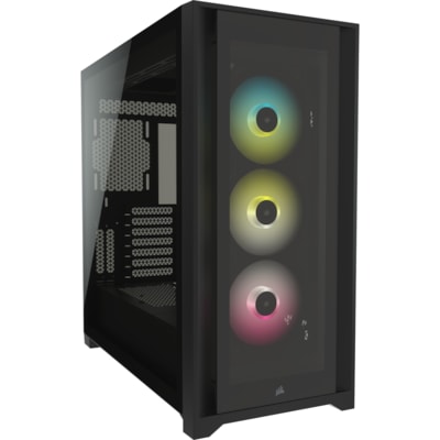 Corsair iCUE 5000X RGB Mid-Tower ATX Gaming Gehäuse schwarz TG Seitenfenster von Corsair