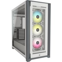 Corsair iCUE 5000X RGB Mid-Tower ATX Gaming Gehäuse weiß TG Seitenfenster von Corsair