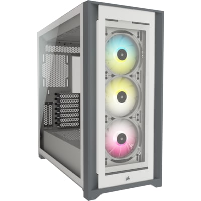 Corsair iCUE 5000X RGB Mid-Tower ATX Gaming Gehäuse weiß TG Seitenfenster Corsair iCUE 5000X RGB Mid-Tower ATX Gaming Gehäuse weiß TG Seitenfenster von Corsair
