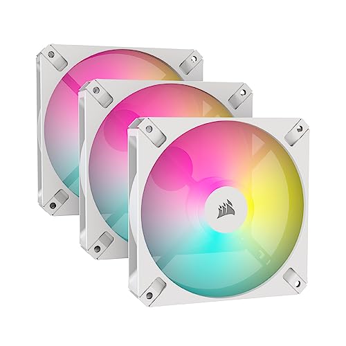 Corsair iCUE AR120 RGB Digital 120mm ARGB-Kompatibler Lüfter Dreierpack - Weiß von Corsair