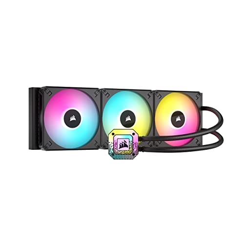 Corsair iCUE H170i Elite CAPELLIX XT Flüssig-CPU-Kühler - DREI AF140 RGB Elite-Lüfter - 420-mm-Radiator - Intel LGA 1700, 1200, 115X, 2066, AMD AM5, AM4 - Inklusive iCUE Commander CORE - Schwarz von Corsair