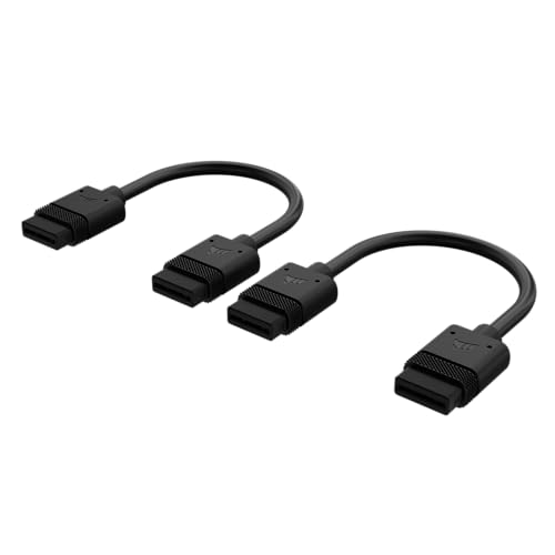 Corsair iCUE LINK Kabel - 100mm Gerade - Schwarz von Corsair