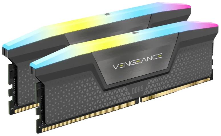 DDR5  64GB PC 5600 CL40 CORSAIR KIT (2x32GB) VENGEANCE RGB retail von Corsair