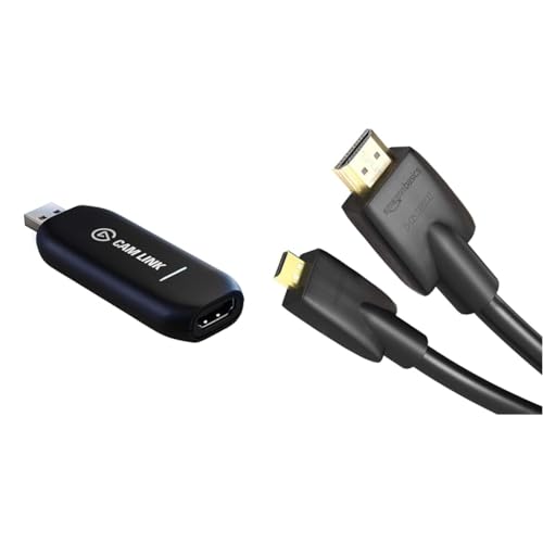 Elgato Cam Link 4K - Live-Streamen und Aufnehmen, Action Cam oder Camcorder in 1080p60 oder 4K bei 30 fps, HDMI Capture-Gerät & Amazon Basics Hochgeschwindigkeits-HDMI-Kabel, Typ Micro-HDMI auf HDMI Elgato Cam Link 4K - Live-Streamen und Aufnehmen, Action Cam oder Camcorder in 1080p60 oder 4K bei 30 fps, HDMI Capture-Gerät & Amazon Basics Hochgeschwindigkeits-HDMI-Kabel, Typ Micro-HDMI auf HDMI von Corsair