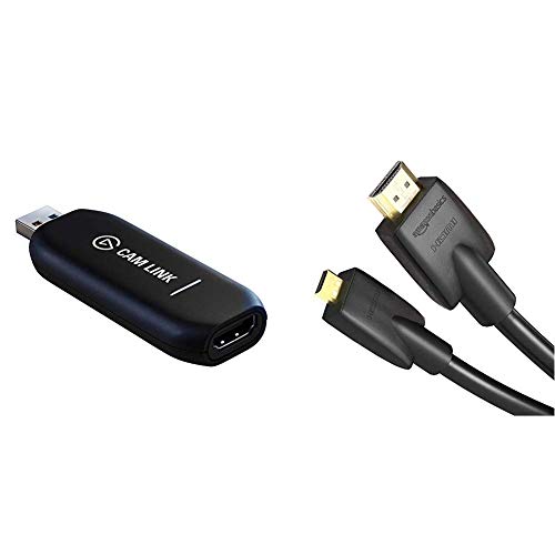 Elgato Cam Link 4K-Live-Streamen und Aufnehmen,Action Cam oder Camcorder in 1080p60 oder 4K bei 30 fps,HDMI Capture-Gerät & Amazon Basics Hochgeschwindigkeits-HDMI-Kabel,Typ Micro-HDMI auf HDMI Elgato Cam Link 4K-Live-Streamen und Aufnehmen,Action Cam oder Camcorder in 1080p60 oder 4K bei 30 fps,HDMI Capture-Gerät & Amazon Basics Hochgeschwindigkeits-HDMI-Kabel,Typ Micro-HDMI auf HDMI von Corsair