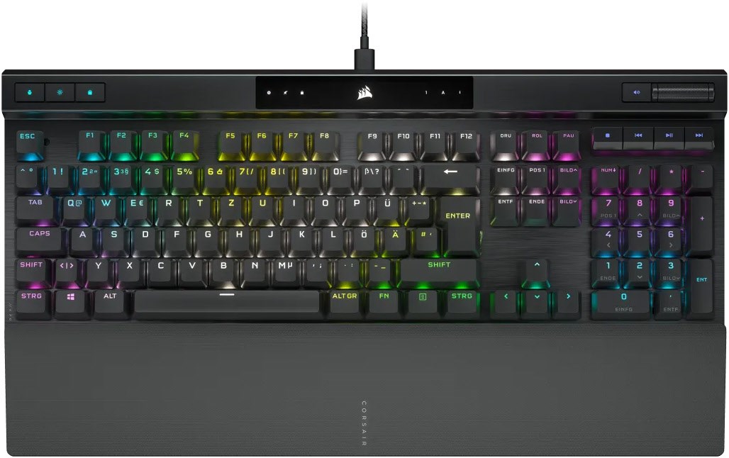 K70 RGB Pro (DE) Gaming Tastatur Cherry MX Red schwarz von Corsair