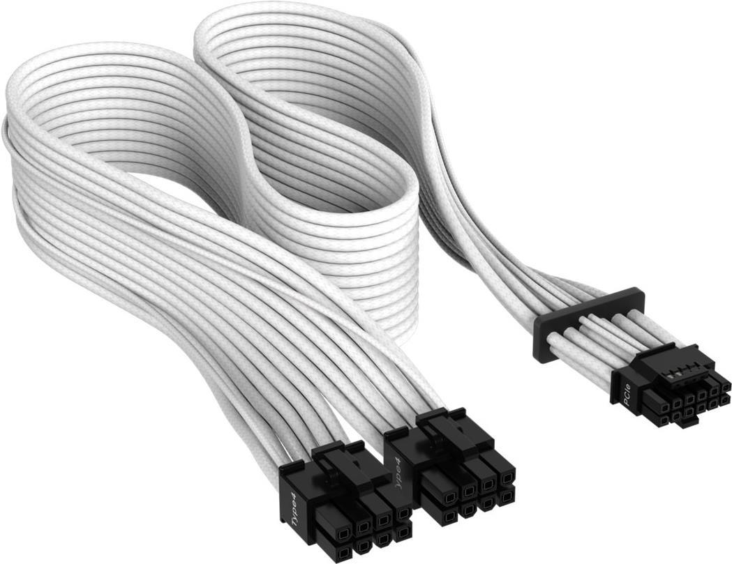Premium Individually Sleeved 12+4pin PCIe Gen 5 12VHPWR 600W cable, Type 4, WHITE (CP-8920332) von Corsair