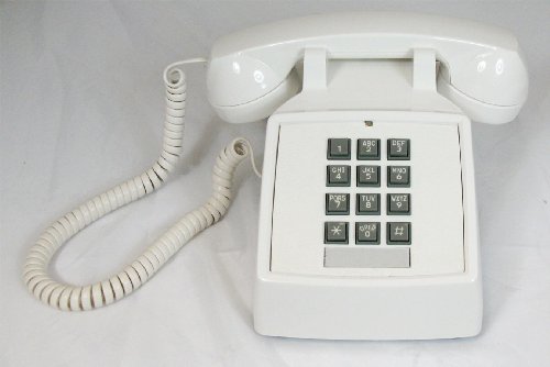CORTELCO 250015-VBA-20M Schreibtisch mit Lautstärkeregler, Weiß / ITT-2500-V-WH von Cortelco
