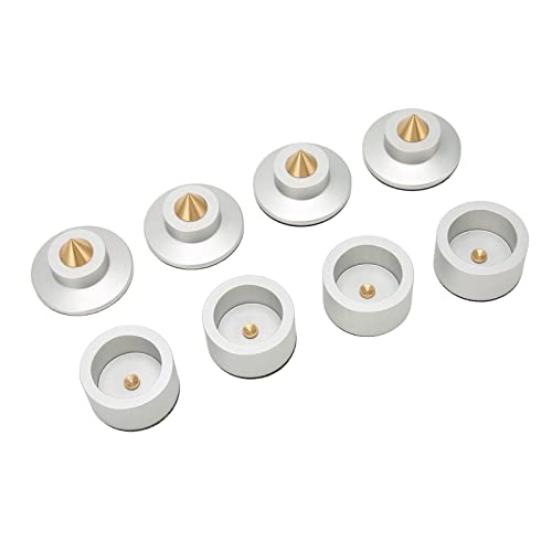 Lautsprecher-Spike-Pad-Kit, Einfach zu Installierende Aluminiumlegierung, 4-teiliges Lautsprecher-Spike-Isolationsständer-Basis-Pad für CD für Lautsprecher für Zuhause Lautsprecher-Spike-Pad-Kit, Einfach zu Installierende Aluminiumlegierung, 4-teiliges Lautsprecher-Spike-Isolationsständer-Basis-Pad für CD für Lautsprecher für Zuhause von Cosiki