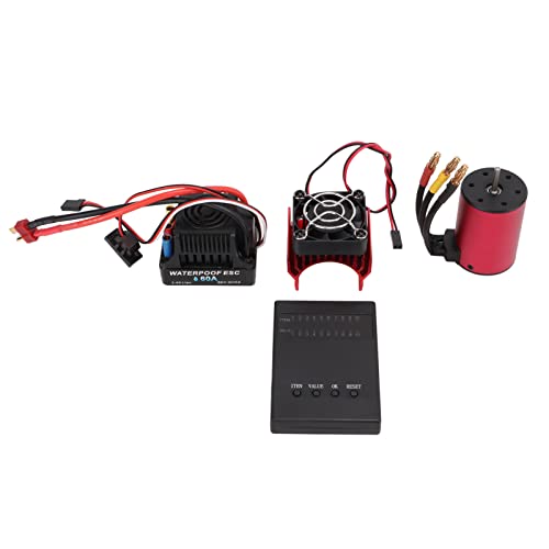 S3650 2300KV Brushless Motor Set, Universal RC Brushless Motor Set with Brushless ESC Programmierplatine Kühlkörper 60A für 1/10 RC Auto S3650 2300KV Brushless Motor Set, Universal RC Brushless Motor Set with Brushless ESC Programmierplatine Kühlkörper 60A für 1/10 RC Auto von Cosiki