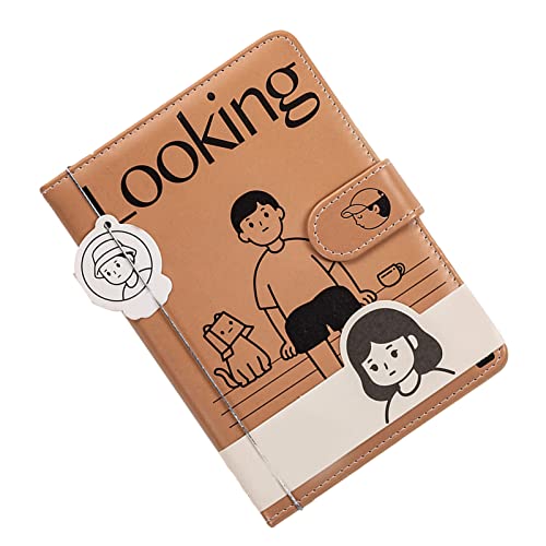Scrapbook, Süßes Notizbuch Im A5-Format, Bunt Bedruckte Seiten mit PU-Ledereinband für Frauen und Mädchen (Braun) von Cosiki