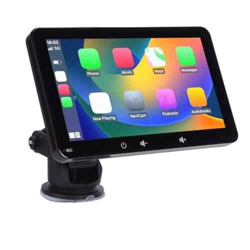 Tragbares Autoradio, Plug-and-Play-AUX-HD-Touchscreen-Autoradio, Speicherkartenunterstützung mit Navigation für Anhänger (Saugnapfhalterung) von Cosiki